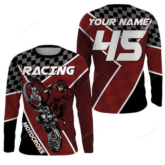 BlueJose Personalized Number & Name Motorcycle Off-Road Riders Dirt Bike Racing