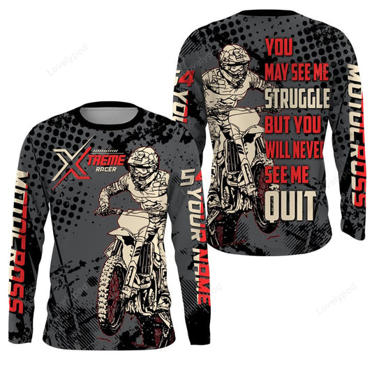BlueJose Personalized Number & Name Motorcycle Off-Road Riders Dirt Bike Racing