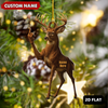 BlueJose Personalized Funny Deer Buck Fukin' Finger Hunting Acrylic Christmas Ornament And Keychain Custom Gift For Hunters 2D Flat