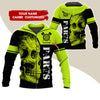 BlueJose Darts Skull Personalized Name, Team Name Hoodie