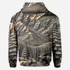 BlueJose Born To Hunt Forced To Work, Personalized Hunting All Over Shirt, Personalized 3D Hoodie For Hunting Lover