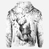 BlueJose Country Style Black White, Personalized Hunting All Over Shirt, Personalized 3D Hoodie For Hunting Lover