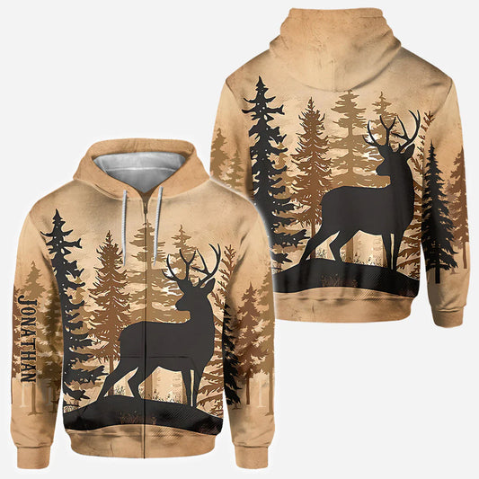 BlueJose Love Hunting, Personalized Hunting All Over Shirt, Personalized 3D Hoodie For Hunting Lover