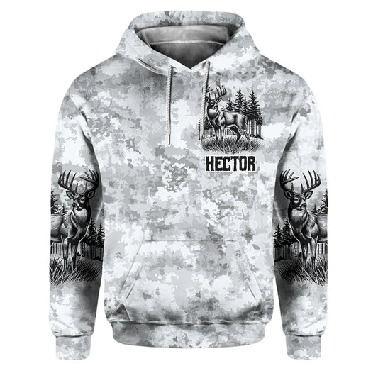 BlueJose Love Hunting, Personalized Hunting All Over Shirt, Personalized 3D Hoodie For Hunting Lover
