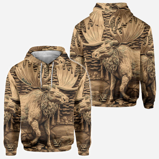 BlueJose Love Hunting, Personalized Hunting All Over Shirt, Personalized 3D Hoodie For Hunting Lover