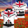 BlueJose Premium Lest We Forget Polo Shirt