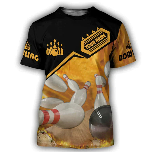 BlueJose Custom Bowling Personalized Name 3D Shirt, Personalized Shirts For Bowling Players