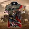 BlueJose Premium U.S Multiple Service Veteran Polo Shirt