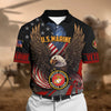 BlueJose Premium U.S Multiple Service Veteran Polo Shirt