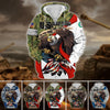 BlueJose Premium U.S Multiple Service Veteran Zip Hoodie