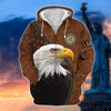 BlueJose Premium U.S Multiple Service Veteran Zip Hoodie