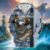BlueJose Premium U.S Multiple Service Veteran Zip Hoodie