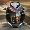 BlueJose Premium Honor The Fallen US Veteran Zip Hoodie