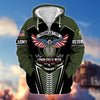BlueJose Premium Freedom Is Not Free US Veteran Zip Hoodie
