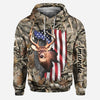 BlueJose Love Hunting, Personalized Hunting All Over Shirt, Personalized 3D Hoodie For Hunting Lover