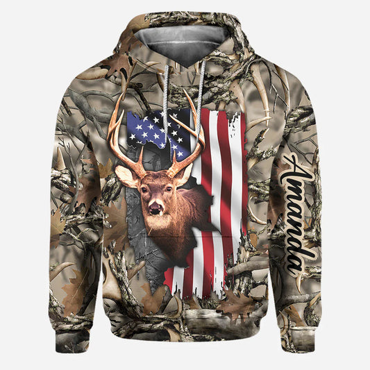 BlueJose Love Hunting, Personalized Hunting All Over Shirt, Personalized 3D Hoodie For Hunting Lover