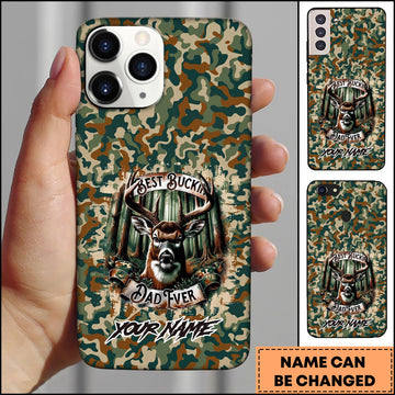 BlueJose Artist Hunting - Deer Breaking Through Camo Green Personalized Name Phone Case