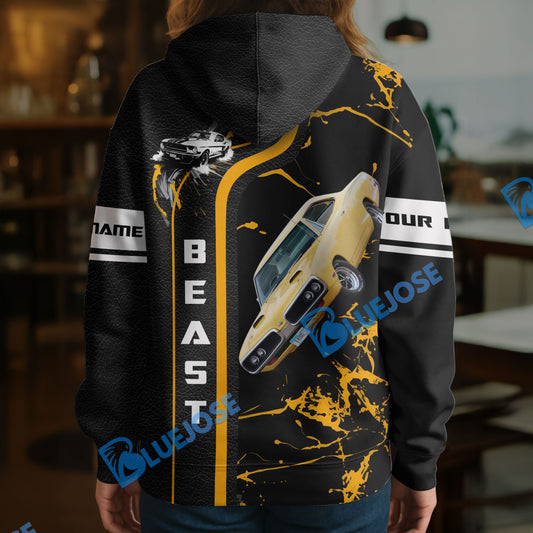 Bluejose Personalized Car 1970 Dodge Super Bee Hoodie