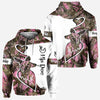 BlueJose Her Buck His Doe, Personalized Hunting All Over Shirt, Personalized 3D Hoodie For Hunting Lover