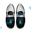BlueJose Billiards 8 Ball Flame Luxury White Canvas Loafer Shoes (4 Colors)