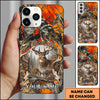 BlueJose Deer Hunting Forest Skull Buck Rustic Camo Art Multicolor Options Personalized Name 3D Phone Case (5 Colors)