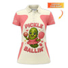 Personalized “Pickle Ballin’ Cute Funny Women’s Pickleball T Shirts, Custom Name Pickleball Shirt, Gift For Pickleball Lover