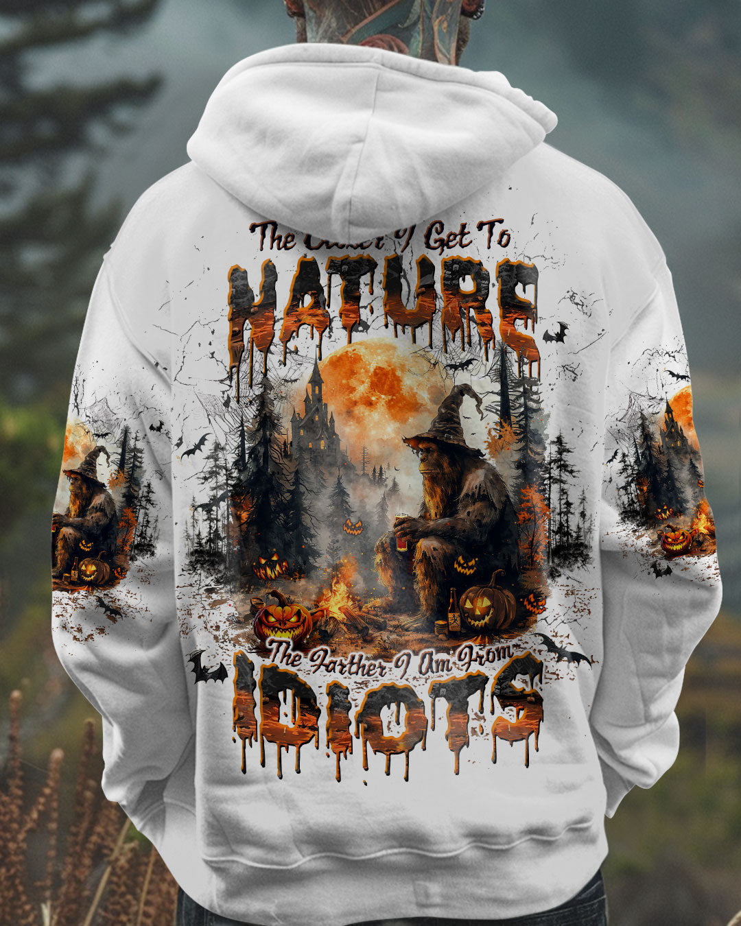 THE CLOSER I GET TO NATURE BIGFOOT HALLOWEEN ALL OVER PRINT - TLTW1908243