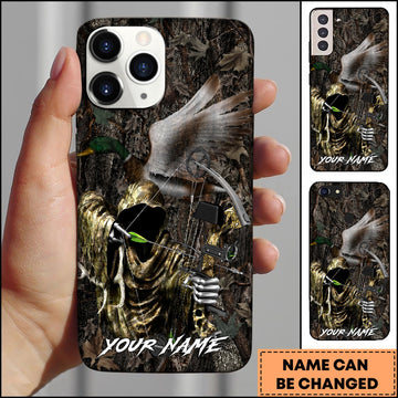 BlueJose Hunting Grim Reaper Bowhunter Camo Personalized 3D Phone Case