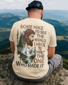 BlueJose Some Hike To See The World Personalized Hiking Shirt - Beige