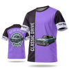 BlueJose Personalized Car Classic Muscle Car 3D T-Shirt - Teal Black Classic Drive Vintage Silver Muscle Car