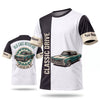 BlueJose Personalized Car Classic Muscle Car 3D T-Shirt - Teal Black Classic Drive Vintage Silver Muscle Car