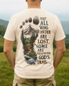 BlueJose Not All Who Wander Are Lost  Personalized Hiking Shirt - Sand