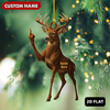 BlueJose Personalized Funny Deer Buck Fukin' Finger Hunting Acrylic Christmas Ornament And Keychain Custom Gift For Hunters 2D Flat