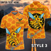 BlueJose Darts Bee Sting Customized Name, Team Name 3D Shirt (4 Colors)