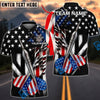BlueJose Darts American Flag Metallic Arow Patriotic Design Personalized Name Shirt