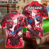 BlueJose Billiards Ball 8 Flame Skeleton Personalized Name, Team Name Shirt (6 Colors)