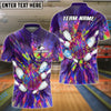 BlueJose Bowling And Pins Magic Art Customized Name 3D Shirt (4 Colors)