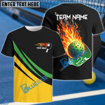 BlueJose Pickleball Sport Basic Personalized Name, Team Name Unisex Shirt (4 Colors)