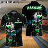 BlueJose Bowling And Pins Fiery Skull Customized Name, Team Name 3D Shirt (4 Colors)