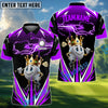 BlueJose Golf Funny Ball Thunder Pattern Customized Name, Team Name 3D Shirts (4 Colors)