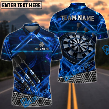 BlueJose Darts Light Tech Net Personalized Name, Team Name Shirt (4 Colors)