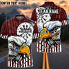 BlueJose Darts Eagle Offwhite Personalized Name, Team Name Shirt (4 Colors)