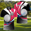 BlueJose Golf Curved Dot Pattern Customized Name, Team Name 3D Shirts (4 Colors)
