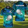 BlueJose Golf Through The Galaxy Customized Name, Team Name 3D Shirts (4 Colors)