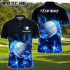BlueJose Golf Thunderbolt Customized Name, Team Name 3D Shirts (4 Colors)