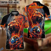 BlueJose Billiards 8-Ball Tiger Fire Chain Personalized Name Shirt (4 Colors)