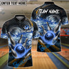 BlueJose Bowling Drift Paint Splash Customized Name, Team Name 3D Shirt (4 Colors)