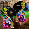 BlueJose Billiards Ball 8 Golden Smoke Pattern Personalized Shirt (2 Colors)