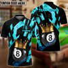 BlueJose Billiards Golden 8-Ball King Personalized Name, Team Name Shirt (6 Colors)