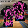 BlueJose Bowling And Pins Crowned King Customized Name 3D Shirt (6 Colors)